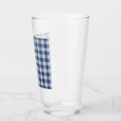 Blau Kariert Glas (Links)