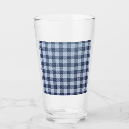 Blau Kariert Glas (Vorderseite)