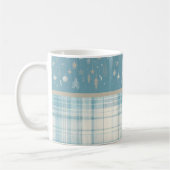Blau Kariert Kaffeetasse (Links)