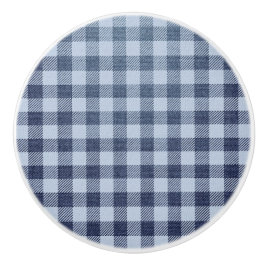 Blau Kariert Keramikknauf