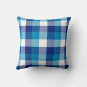 Blau Kariert Kissen (Rückseite)