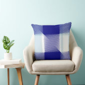 Blau Kariert Kissen (Stuhl )