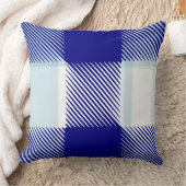 Blau Kariert Kissen (Decke)