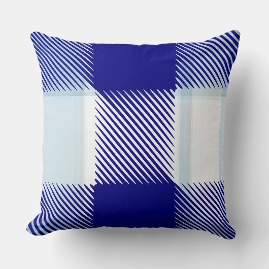 Blau Kariert Kissen (Vorderseite)