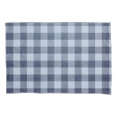 Blau Kariert Kissenbezug (Vorderseite)