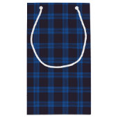 Blau Kariert Kleine Geschenktüte (Rückseite)