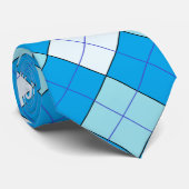 Blau Kariert Krawatte (Gerollt)