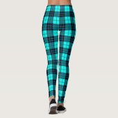 Blau Kariert Leggings (Rückseite)