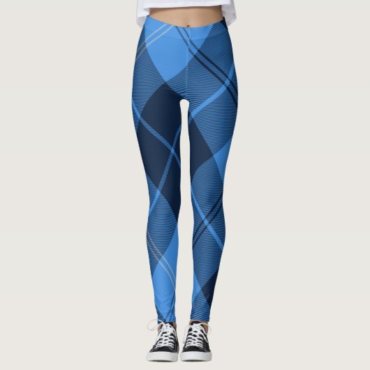 blau kariert leggings (Vorderseite)