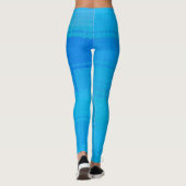 Blau Kariert Leggings (Rückseite)