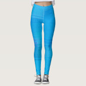 Blau Kariert Leggings (Vorderseite)