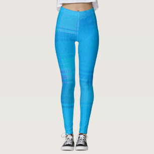 Blau Kariert Leggings
