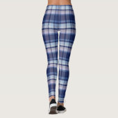 Blau Kariert Leggings (Rückseite)