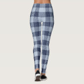 Blau Kariert Leggings (Rückseite)