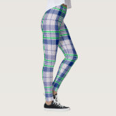 Blau Kariert mit grünen Leggings (Rechts)