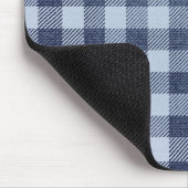 Blau Kariert Mousepad (Ecke)