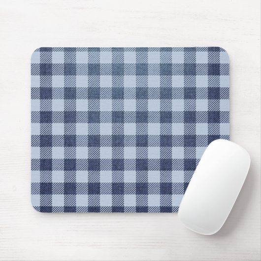 Blau Kariert Mousepad (Mit Mouse)