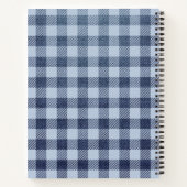 Blau Kariert Notizblock (Rückseite)