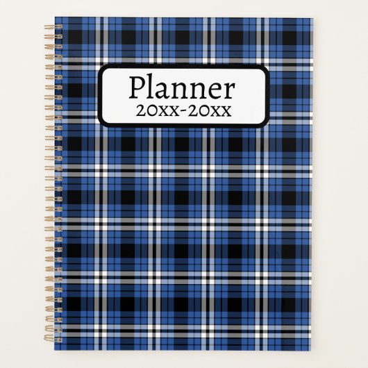 Blau Kariert Planer (Vorderseite)