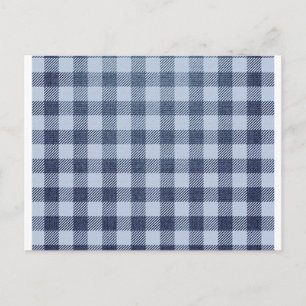 Blau Kariert Postkarte