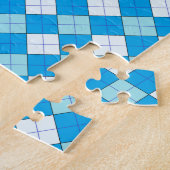 Blau Kariert Puzzle (Seite)