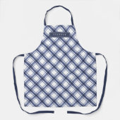 Blau Kariert Schürze (Vorderseite)