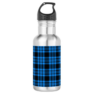 Blau Kariert, Schwarzer Tartan; Muster-Design Edelstahlflasche