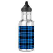 Blau Kariert, Schwarzer Tartan; Muster-Design Edelstahlflasche (Rechts)
