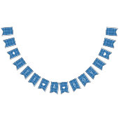 Blau Kariert sein Baby-Duschenflagge Wimpelkette (Alle)