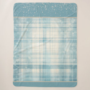 Blau Kariert Sherpadecke