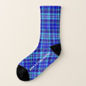Blau Kariert Socken (Links - Außen)