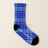 Blau Kariert Socken (Links - Innen)