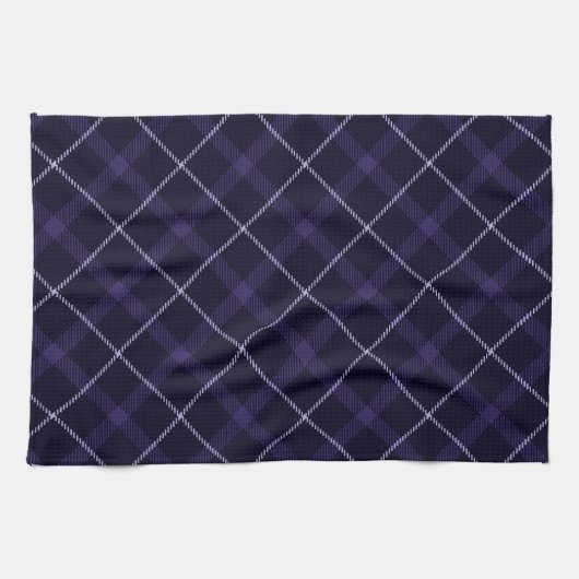 Blau Kariert / Tartan Handtuch (Horizontal)