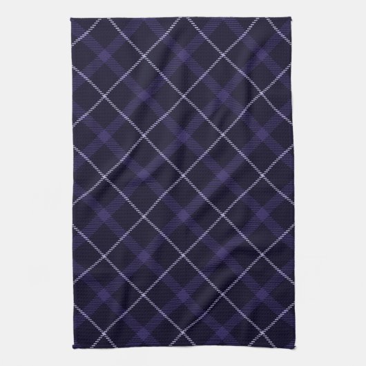 Blau Kariert / Tartan Handtuch (Vertikal)