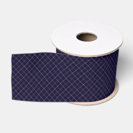 blau kariert / tartan ripsband