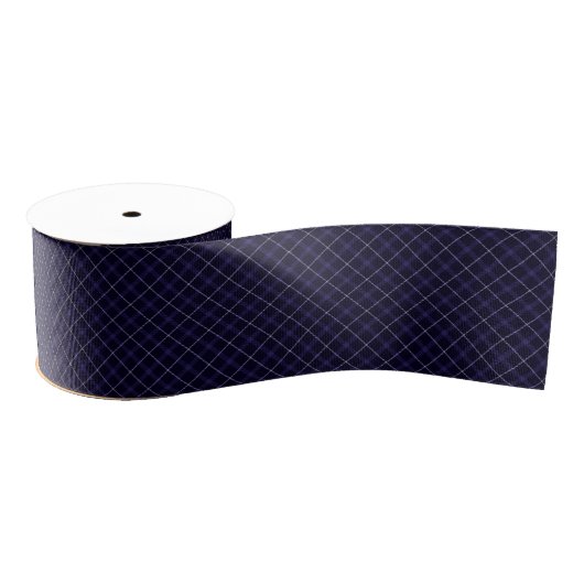 blau kariert / tartan ripsband (Spule)