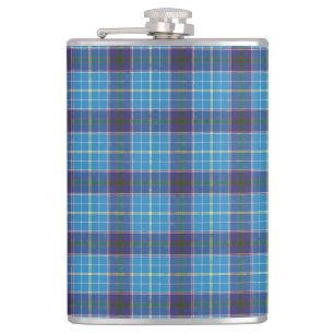 Blau kariert, Texas Staat tartan Flachmann