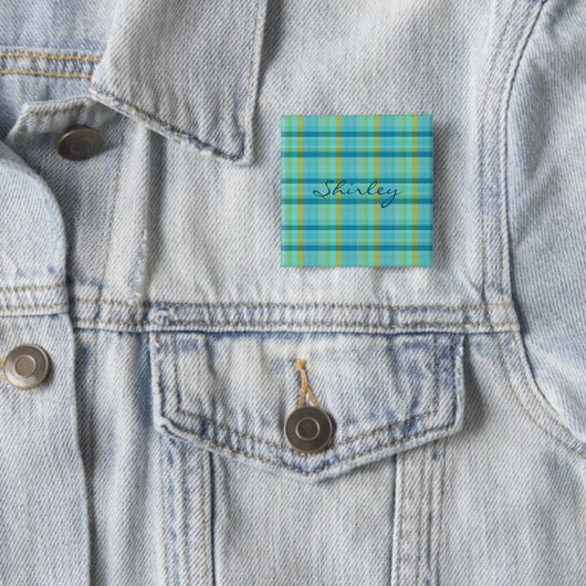 Blau Kariert von Shirley Taylor Button (Beispiel)