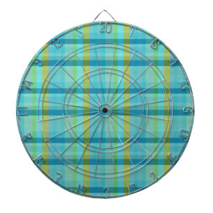 Blau Kariert von Shirley Taylor Dartscheibe