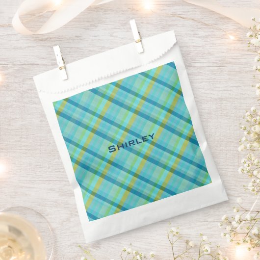 Blau Kariert von Shirley Taylor Geschenktütchen (Ausgeschnitten)
