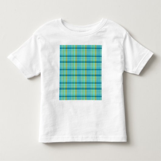 Blau Kariert von Shirley Taylor Kleinkind T-shirt (Vorderseite)