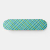 Blau Kariert von Shirley Taylor Skateboard (Horizontal)