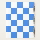 Blau karierter Hintergrundplaner Planer (Rückseite)