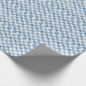 Blau kariertes dekoratives Geschenkverpackungspapi Geschenkpapier (Ecke)