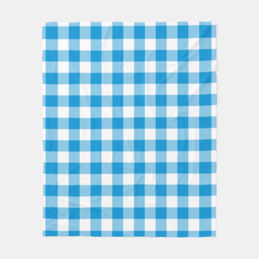 Blau kariertes nahtloses Quadratmuster  Fleecedecke (Vorderseite)