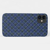 Blau kariertes Quadrat mit pixeligen Punkten Case-Mate iPhone Hülle (Rückseite (Horizontal))