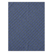 Blau kariertes Quadrat mit pixeligen Punkten Tischdecke (Vorderseite)