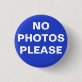 Blau "Kein Foto bitte" Button-On-Taste Button (Vorderseite)