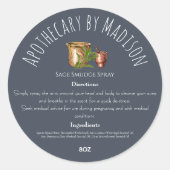 Blau | Kennzeichnung pflanzlicher Erzeugnisse Runder Aufkleber (Vorderseite)