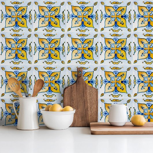 Blau-Keramik-Kachel aus mediterranem Kunsthandwerk Fliese